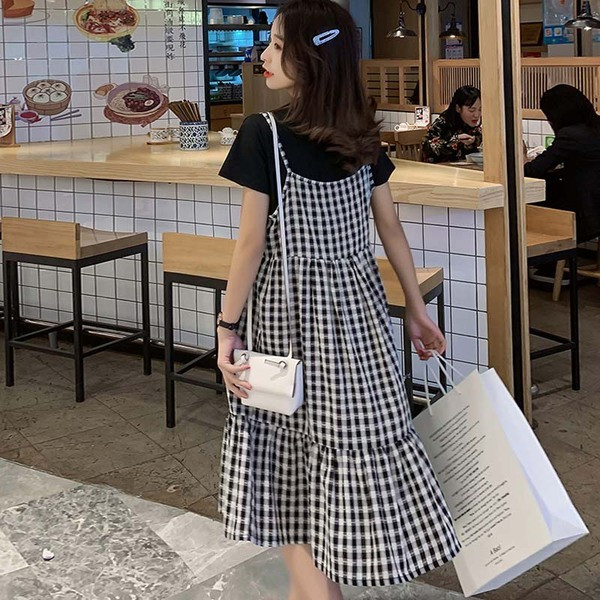 Rochie moderna de dama pentru gravide in doua culori