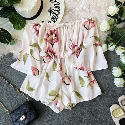 Γυναικεία ολόσωμη φόρμα του καλοκαιριού με 3/4 μανίκια σε διάφορα χρώματα