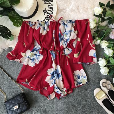 Γυναικεία ολόσωμη φόρμα του καλοκαιριού με 3/4 μανίκια σε διάφορα χρώματα