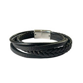 Brățară bărbătească în negru și maro