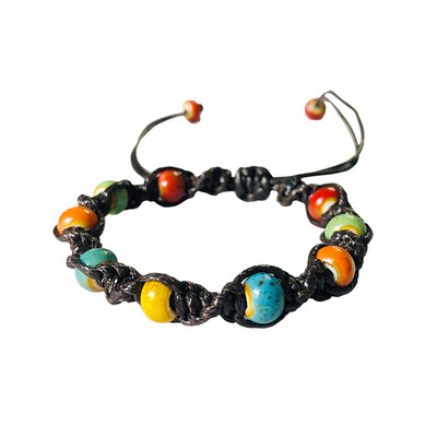 Мъжка гривна в два цвята с мъниста