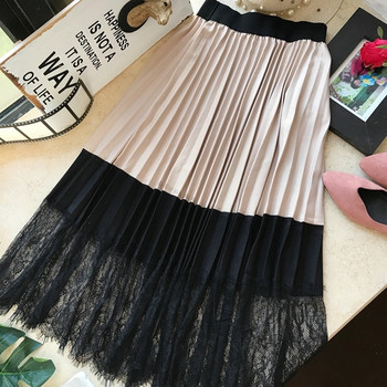 Stílusos női szoknya elasztikus magas derékkal, több színben