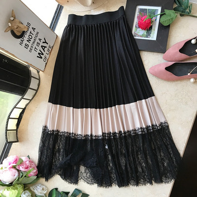 Stílusos női szoknya elasztikus magas derékkal, több színben