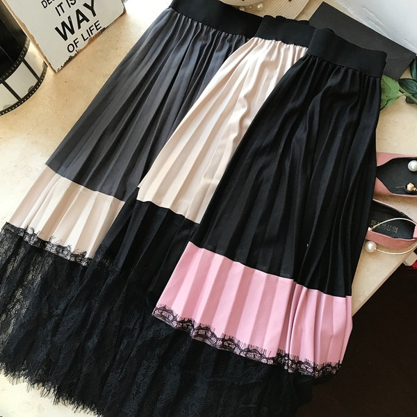 Stílusos női szoknya elasztikus magas derékkal, több színben