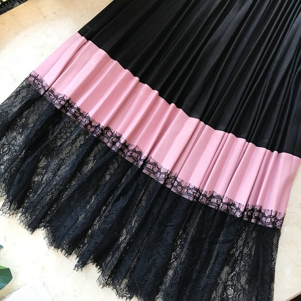 Stílusos női szoknya elasztikus magas derékkal, több színben