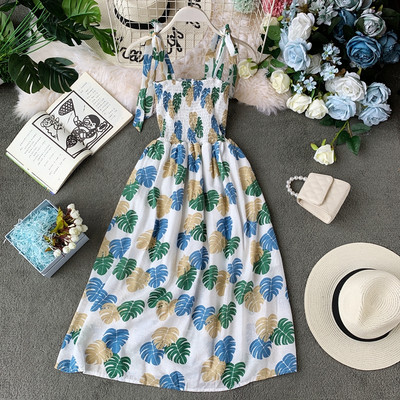 Modern női nyári ruha színes rátéttel