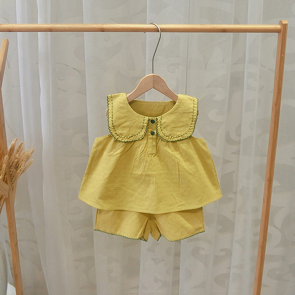 Set pentru copii din două părți în galben - pentru fete