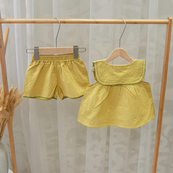 Set pentru copii din două părți în galben - pentru fete