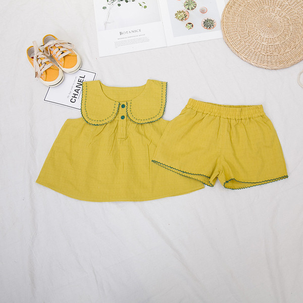 Set pentru copii din două părți în galben - pentru fete