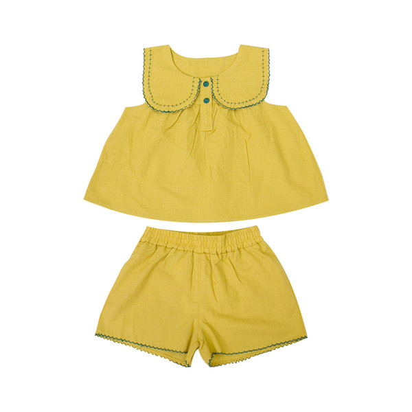 Set pentru copii din două părți în galben - pentru fete