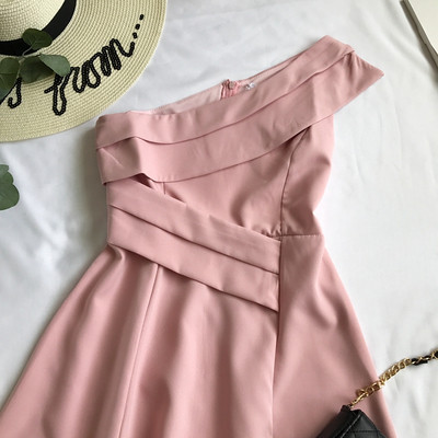 Rochie de dama eleganta cu o maneca in mai multe culori