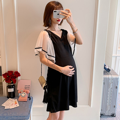 Rochie moderna de dama pentru gravide in negru