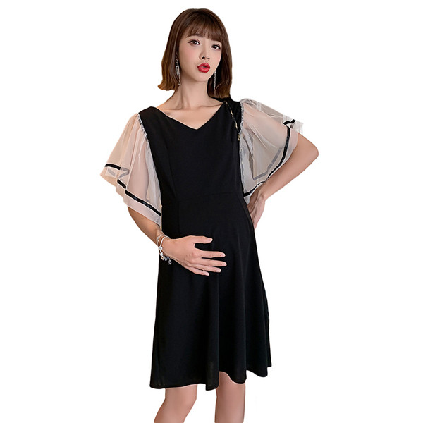 Rochie moderna de dama pentru gravide in negru