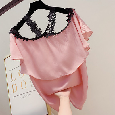 Bluză de damă elegantă cu dantelă în patru culori