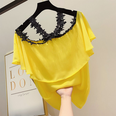 Bluză de damă elegantă cu dantelă în patru culori