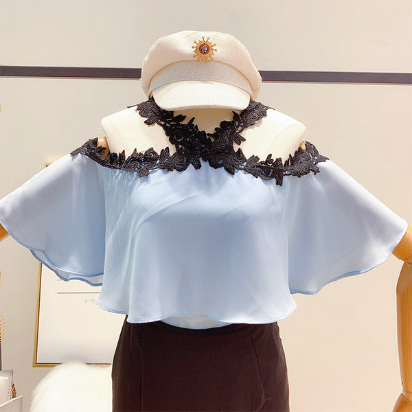 Bluză de damă elegantă cu dantelă în patru culori