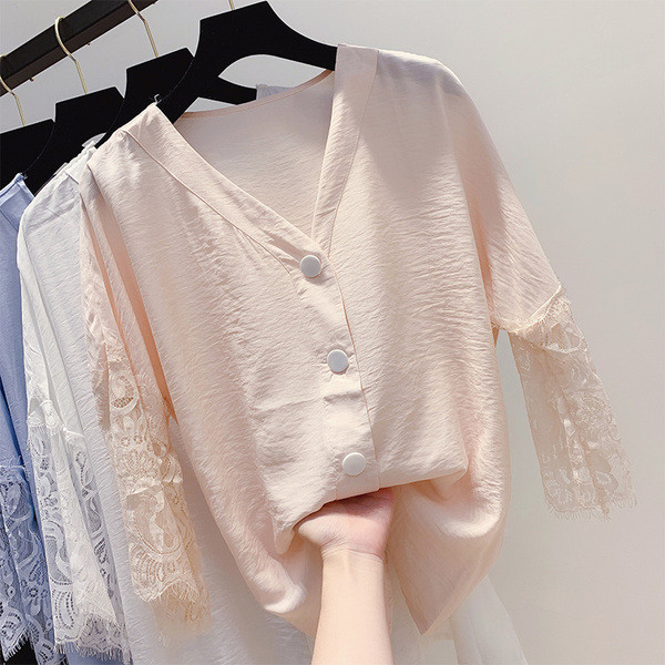 Cămașă de damă cu dantelă în mai multe culori