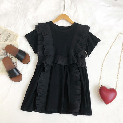 Női alkalmi ruha rövid ujjú fehér és fekete színben