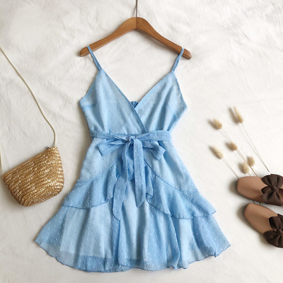 Model de rochie de dama modern croiat cu bretele subtiri in mai multe culori