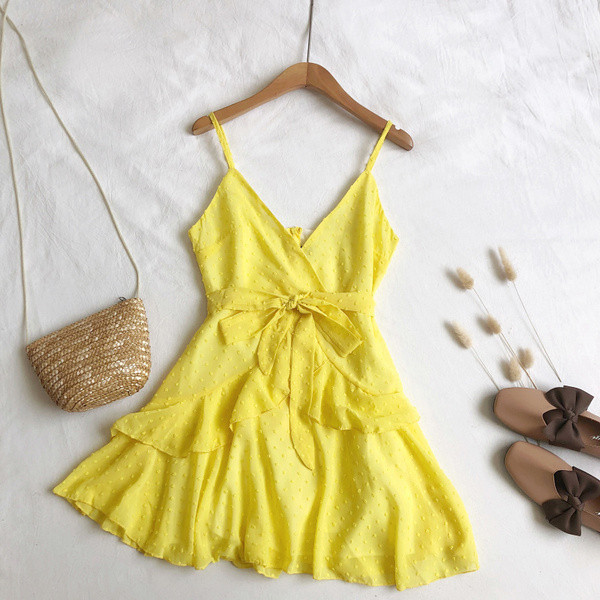 Model de rochie de dama modern croiat cu bretele subtiri in mai multe culori