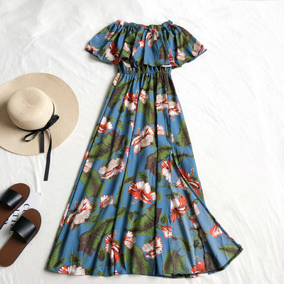 Rochie de vara colorata de dama model lung