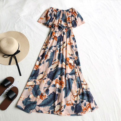 Rochie de vara colorata de dama model lung