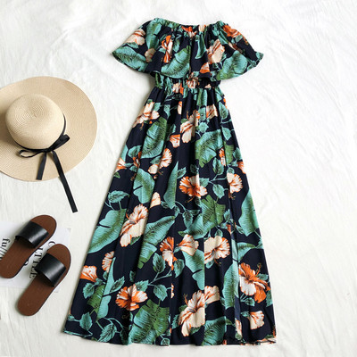 Rochie de vara colorata de dama model lung