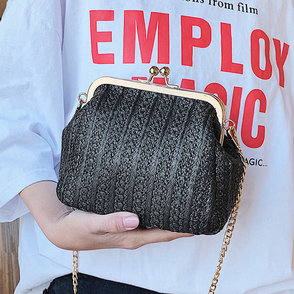 Geanta de dama eleganta tricotata in trei culori