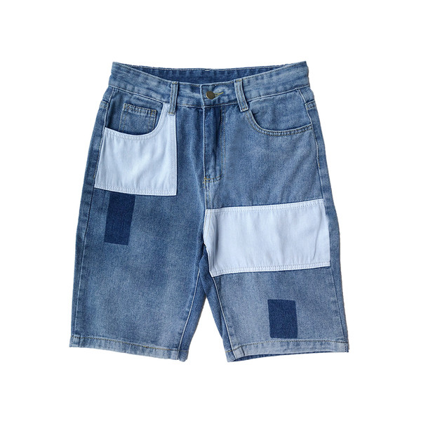 Férfi farmer rövidnadrág foltokkal