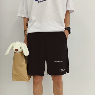 Pantaloni scurți casual pentru bărbați în negru și gri