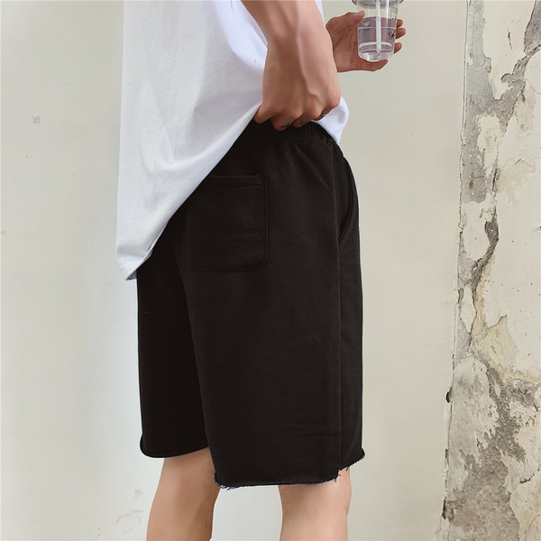 Pantaloni scurți casual pentru bărbați în negru și gri