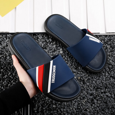 Papuci casual barbatesti cu inscriptie in trei culori