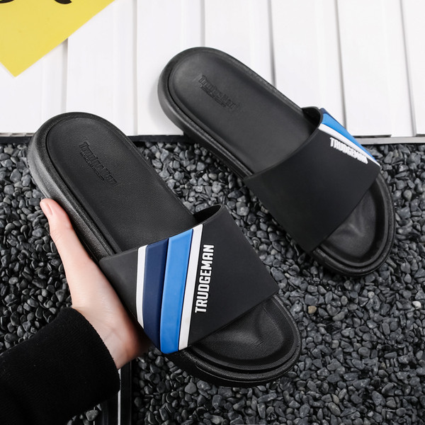 Papuci casual barbatesti cu inscriptie in trei culori