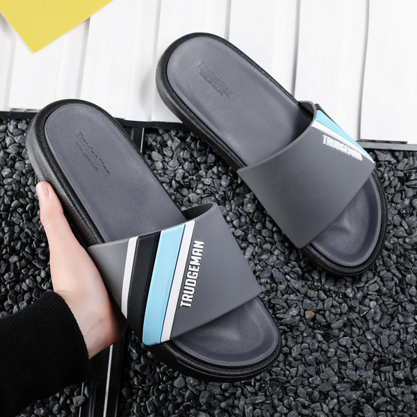 Papuci casual barbatesti cu inscriptie in trei culori