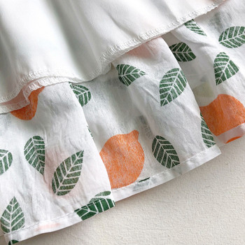 Rochie de vara dama cu aplicatie colorata si bretele subtiri