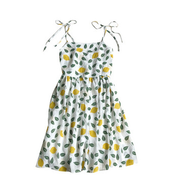 Rochie de vara dama cu aplicatie colorata si bretele subtiri