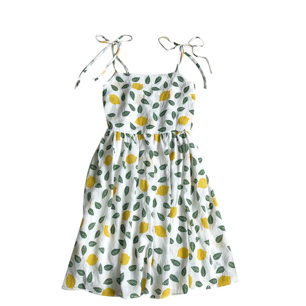 Rochie de vara dama cu aplicatie colorata si bretele subtiri