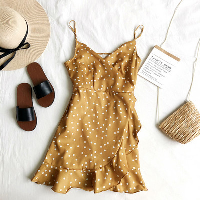 Rochie de vara de dama cu bretele subtiri in mai multe culori