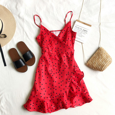 Rochie de vara de dama cu bretele subtiri in mai multe culori