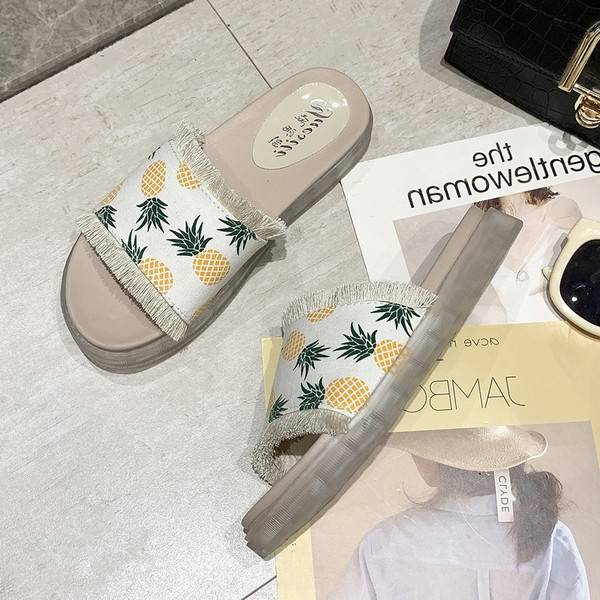 Papuci casual dama cu aplicatie colorata in doua culori