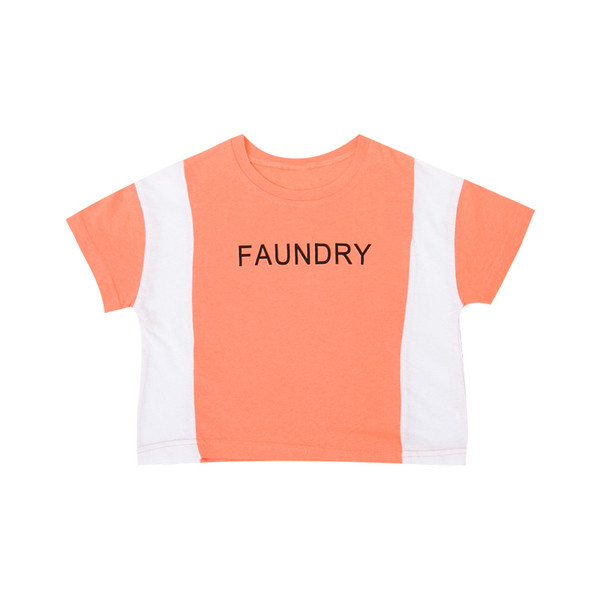 Két színben, felirattal ellátott, alkalmi gyerek póló fiúknak