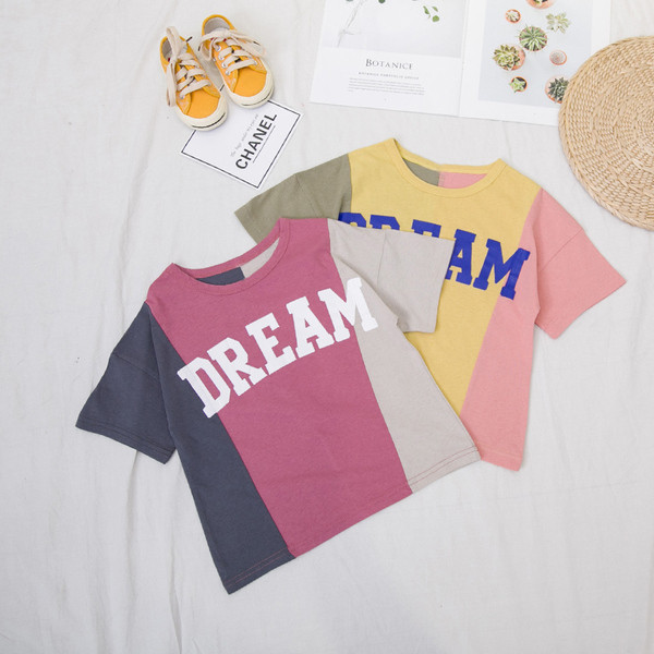 Tricou pentru copii modern în două culori cu inscripția - pentru băieți