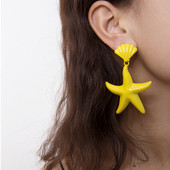Cercei de dama in forma de stea in diferite culori