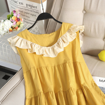 Modern női ruha rövid ujjú, O-nyakú