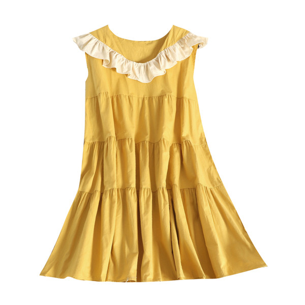 Modern női ruha rövid ujjú, O-nyakú