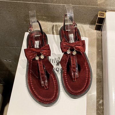 Γυναικεία ανδάλια σε τέσσερα χρώμα με κορδέλα