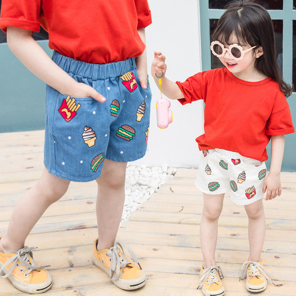 Gyermek rövidnadrág rátéttel - fiúknak és lányoknak