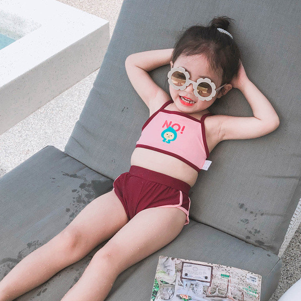 Costum de baie pentru copii în două părți - pentru fete