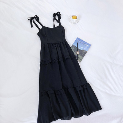 Rochie moderna de dama cu cravate in diferite culori