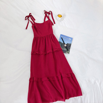 Rochie moderna de dama cu cravate in diferite culori